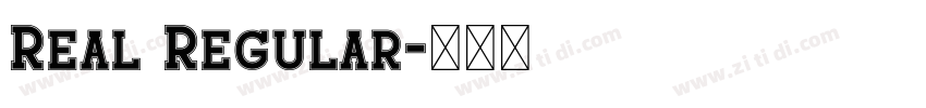 Real Regular字体转换